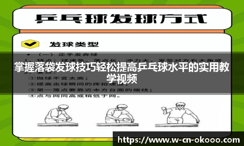 掌握落袋发球技巧轻松提高乒乓球水平的实用教学视频